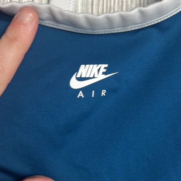 Nike Women's Pro Classic Logo Blue Sports Bra Top - Size Small - Picture 2 of 4